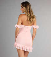 Ruffle Ready Off-The-Shoulder Mini Dress